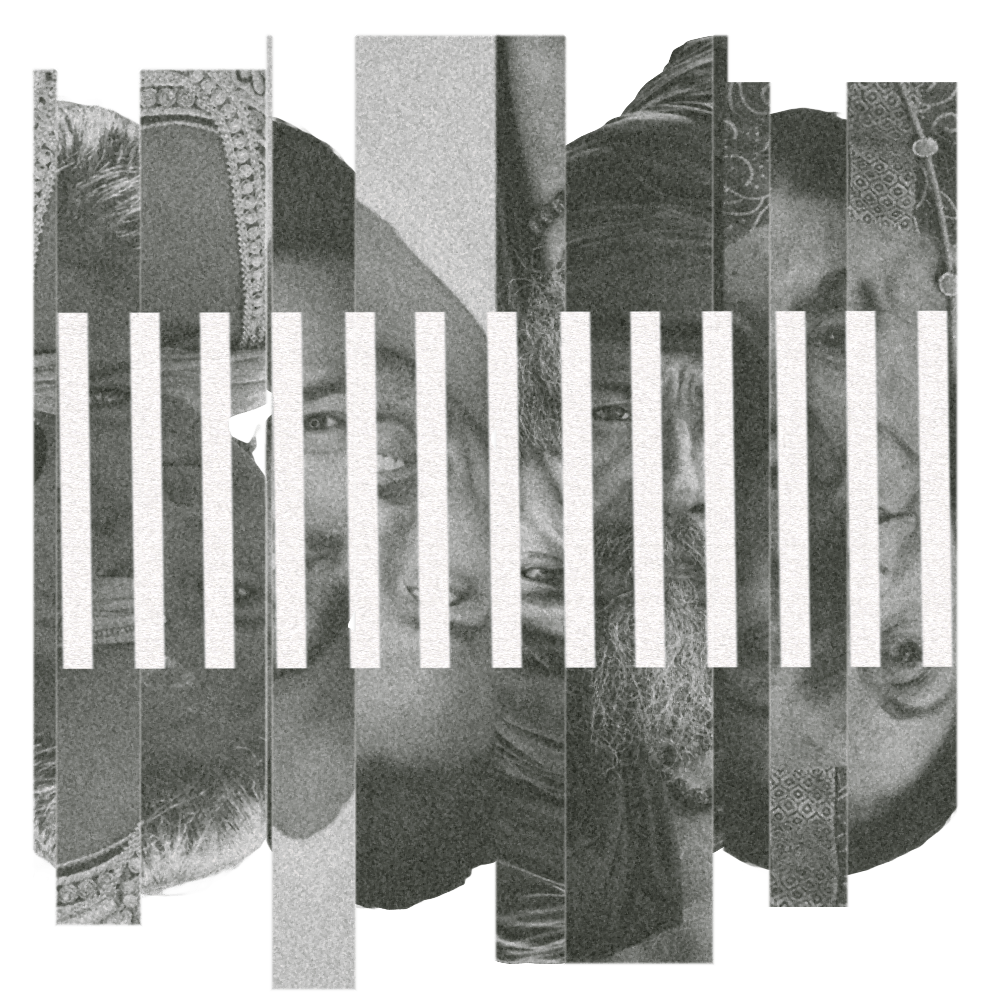 Illustration of multiple generations trapped behind bars