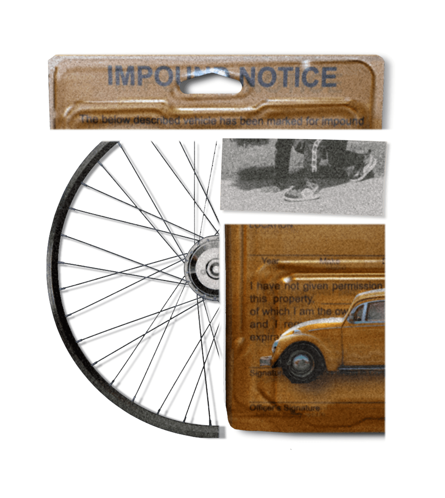 Illustration of an impounded toy car